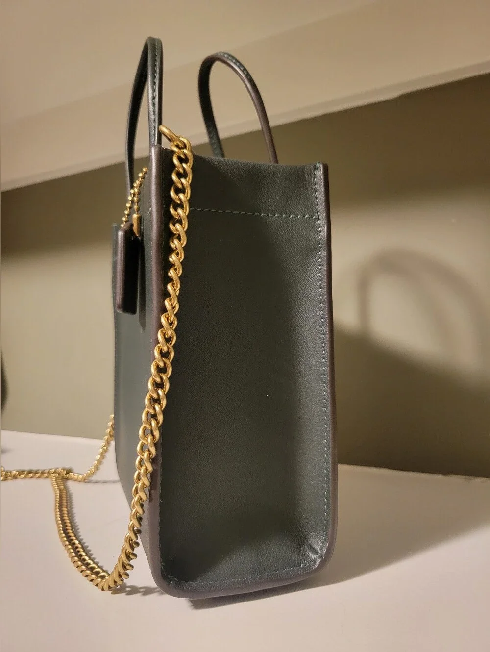 Coach Mini Cashin Tote C4828 Amazon Green NWT